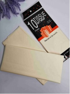 Бумага тишью 50*66см, 10листов (ванильный)